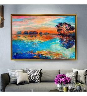 Altın Çerçeveli dekoratif tablo a647 (Gold)