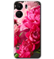 Xiaomi Redmi 13C Kılıf HD Desen Baskılı Kılıf - Kırmızı Beyaz Gül