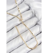 Pirinç Zirkon Taşlı Ezme Zincirli Deniz Yıldızı Model Gold Renk Y Kolye 5886 - SSSSSS4776-433