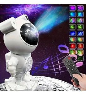 Astronot Gece Lambası Projektör Bluetooth Hoparlör Uzaktan Kumandalı (5343)