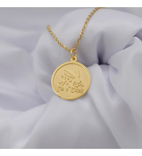 Kişiye Özel 925 Ayar Gümüş Tavşan Figürlü Kolye (Gold)