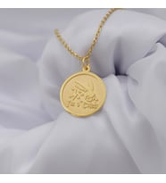 Kişiye Özel 925 Ayar Gümüş Tavşan Figürlü Kolye (Gold)