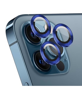 Microsonic Apple iPhone 12 Pro Max Tekli Kamera Lens Koruma Camı Lacivert