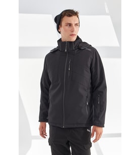 Su ve Rüzgar Geçirmez Termal Softshell Erkek Mont