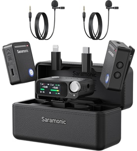 Saramonic Ultra Kablosuz Yaka Mikrofon, 32-Bit Float Kayıt, Zaman Kodu Senkronizasyonu, Gürültü Enge (Çok Renkli)