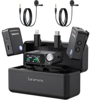 Saramonic Ultra Kablosuz Yaka Mikrofon, 32-Bit Float Kayıt, Zaman Kodu Senkronizasyonu, Gürültü Enge (Çok Renkli)