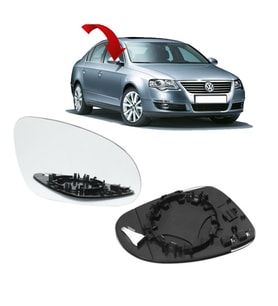 Volkswagen Passat B6 2006 - 2010 Ayna Camı Sağ Yolcu Tarafı - 3C0857522