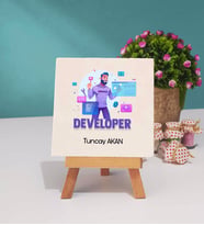 Developer Tasarımlı Kişiye Özel Hediye Developer Dekoratif Taş Baskı