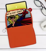 BK Gift Pop Art Tasarımlı Taşınabilir Koruyucu Tablet Kılıfı & Organizer Çanta - Turuncu-11
