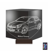Luvivia Opel Astra Araba Kişiye Özel 3D Lamba - Masa Gece Lambası