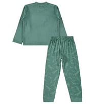 Dinazor World Basıklı 3-11 Yaş Pijama Takımı - Yeşil 7-8 Yaş