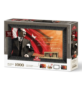 Art Puzzle Atatürk Ve Anıtkabir 1000 Parça Çerçeveli Puzzle