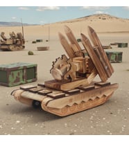 El Yapımı Doğal Ahşap Tank Oyuncak – Askeri Araç Maketi Dekoratif Koleksiyon Çocuk Hediyesi
