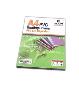 Mapi A4 Pvc Opak Cilt Kapağı 160 Micron 100'lü Paket Mavi