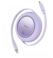 Baseus P10364500213-00 Free2 Pull Mini Kablolu USB-C 100W 2M Mor Şarj Kablosu