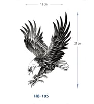 HB-105 ORTA BOY KARTAL DESEN GEÇİCİ DÖVME-TATTO