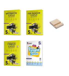 Kafa Dengi 5. Sınıf Matematik Fen Türkçe ve Paragraf Kafası Soru Bankası 4lü Set + Telefon Standı