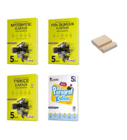Kafa Dengi 5. Sınıf Matematik Fen Türkçe ve Paragraf Kafası Soru Bankası 4lü Set + Telefon Standı