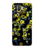 PrintiFy Oppo A94 Uyumlu Kamera Korumalı Semboller Tasarımlı Şeffaf Silikon Kılıf