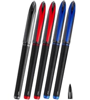 Siyah Kırmızı Pilot Kalem 5 Adet Uniball Air Mikro 0.5 mm Roller Pilot Kalem Uba-188-M Roller Uçlu Likit Mürekkep
