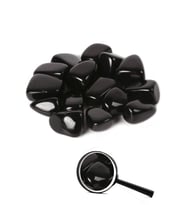 Sertifikalı Tamburlanmış 1.kalite Doğal Sitrin Taşı Kütle Parça Doğal Siyah Gri Obsidyen Taşı Renk (Çok Renkli)