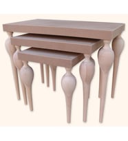 Zigon18084 ılgz Tombul Ayak Model Sehpa Kayın Torna Klasik MDF tabla HAM El yapım