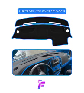 MERCEDES VİTO W447 (2014-2021) Torpido Kılıfı Yansıma ve Isı Engeller Kolay Montaj TD47