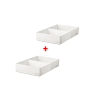 2'li Bölmeli Düzenleme Kutusu, 34x51x10 cm, Çekmece İçi Organizatör