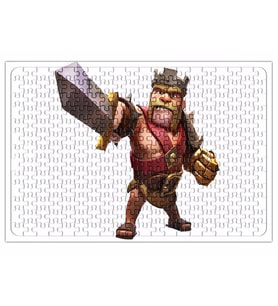 Clash of clans Rei Barbaro Puzzle 240 Parça Yapboz