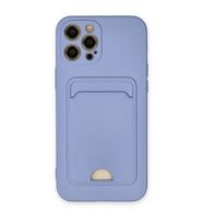 Apple iPhone 12 Pro Max Kılıf Kelvin Kartvizitli Silikon - Lila