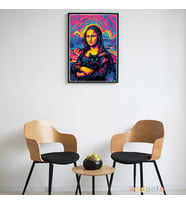 Ezgoola / Siyah Kedi Portre Poster / Renkli Pop Art Kedi Tasarımı / Ezgoola Orijinal Grafik Poster / 350 gr Kağıt / Poster / Hediye / Duvar Posteri