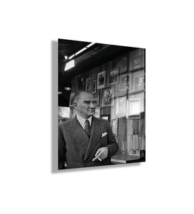 Cam Tablo Atatürk ve Siyah Beyaz Fotoğrafları