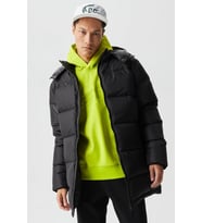 Lacoste Down Fill Water Resistant Jacket Black Kaz Tüyü Çıkarılabilir Kapüşonlu Suya Dayanıklı Erkek Mont Siyah
