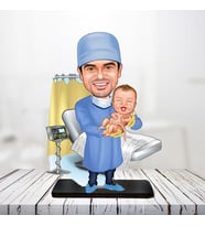 Kişiye Özel Karikatür Biblo ÇOCUK DOKTORU 2
