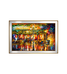 Manzara Temalı Kanvas Tablo 50 x 70 cm Aynalı Gold Çerçeve
