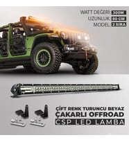 300w 80 cm Çift Sıra 5 Modlu Turuncu Beyaz Off Road Led Bar Uyumlu