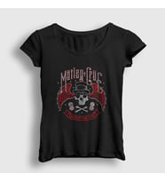 Presmono Kadın Siyah Fast Mötley Crüe T-Shirt 167029tt