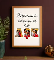 BK Gift Kişiye Özel Fotoğraflı Aşk Tasarımlı Ahşap Çerçeveli Tablo-5 40x25cm, Sevgiliye Hediye, Ev Hediyesi, Arkadaşa Hediye