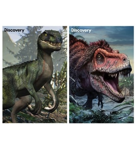 Prime 3D Discovery Tarbosaurus ve Velociraptor İkili Puzzle 200 P
