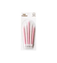 Pastel Doğum Günü Mum Seti 5li Pembe Beyaz