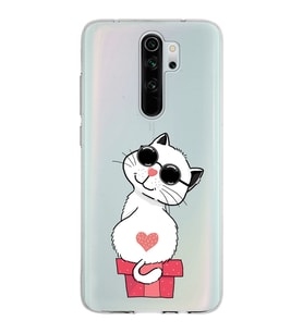 Xiaomi Redmi Note 8 Pro Uyumlu Kapak Coolcat Tasarımlı Şeffaf Silikon Kılıf
