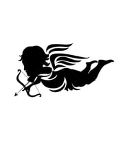 Eros Sticker 17x17 Cm Siyah