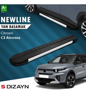 S-Dizayn Citroen C3 Aircross 2 NewLine Aluminyum Yan Basamak 183 Cm 2024 Üzeri A+ Kalite