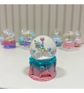 Unicorn Işıklı Mini Boy Kar Küresi Tky0381 (Mavi)