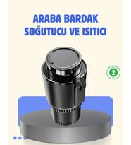 Araç İçi Akıllı Bardaklık Isıtıcı Soğutucu Dijital Ekranlı