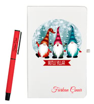 Kişiye Özel Yılbaşı Hediyesi Kişiye Özel Defter ve Roller Kalem Seti