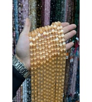 Selenit Taşı Kapsül Kesim Turuncu 8x12mm Doğal Taş Dizi