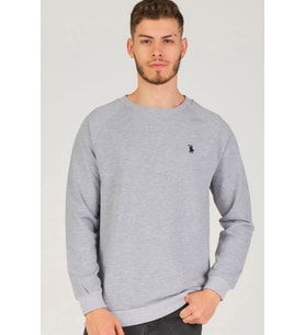 V4003 DEWBERRY REGLAN KOL ERKEK SWEATSHIRT-GRİ