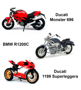 1:18 NessiWorld Motorsiklet (ADET FİYATIDIR)