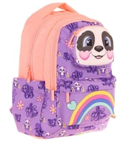 Kaukko Toys Kız Çocuk 3D Panda Şekilli İlkokul ve Günlük Sırt Çantası - Mor Somon - L5233